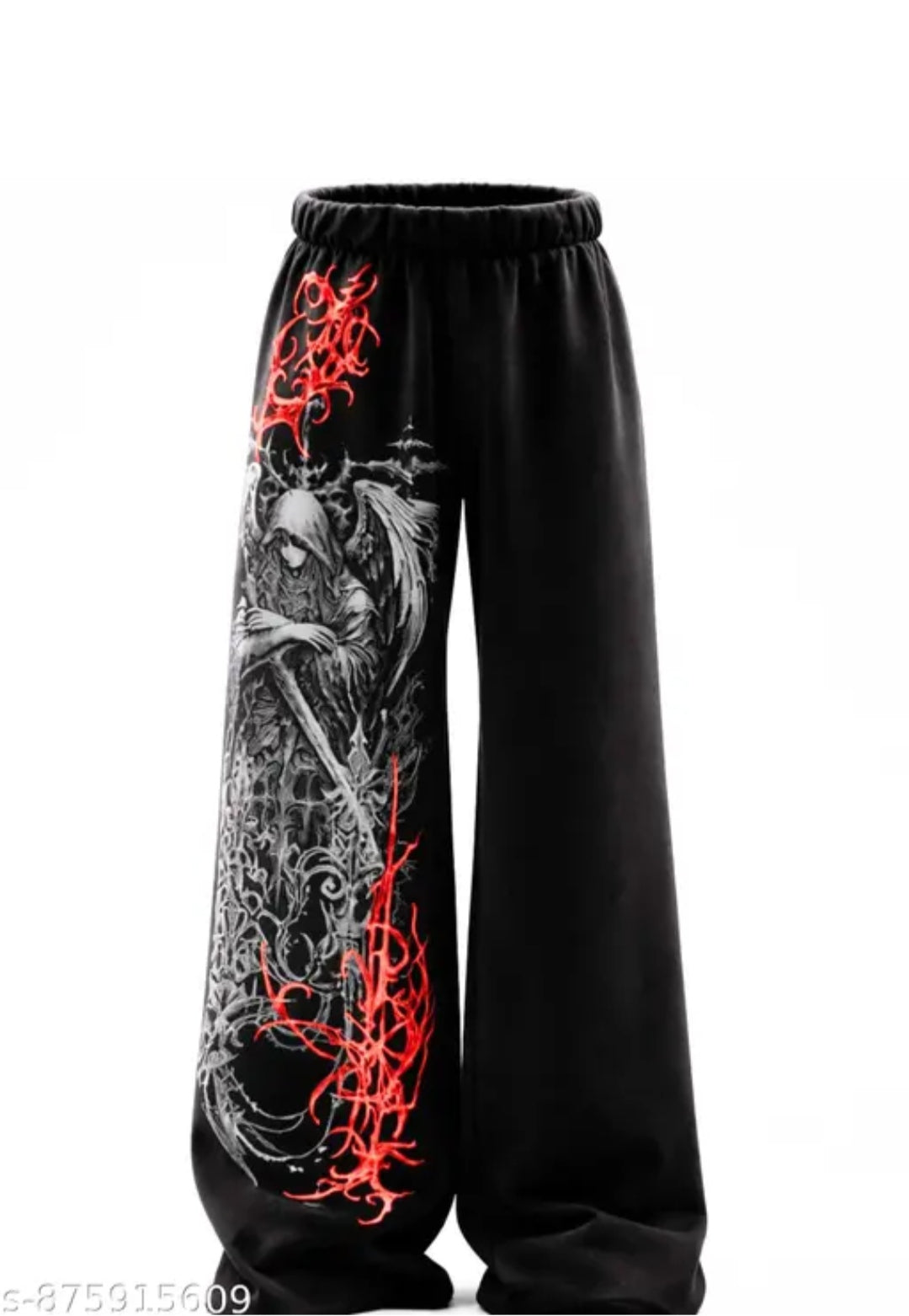 Lower for Men’s Black Baggy Fit Trousers Trendy Track Pant Boys Solid Loose Pants Cargo