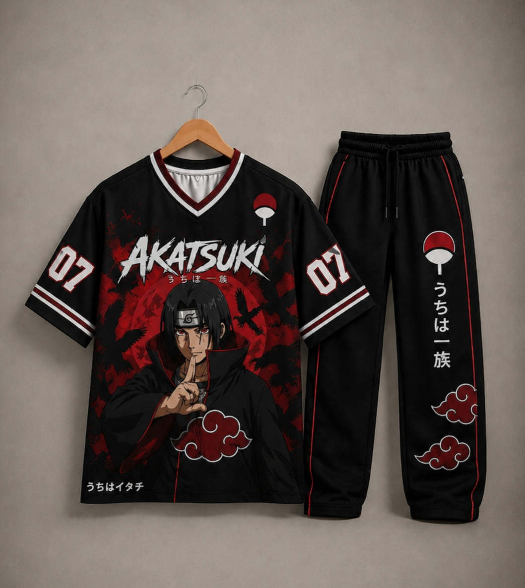 Akatsuki Anime Co-Ord Set – Premium Oversized Summer Jersey & Joggers
