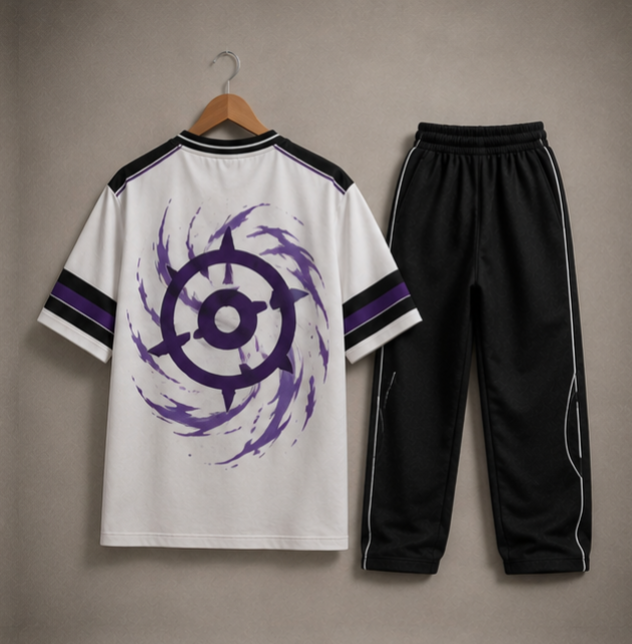 Gojo Anime Co-Ord Set – Oversized Streetwear Jersey & Joggers
